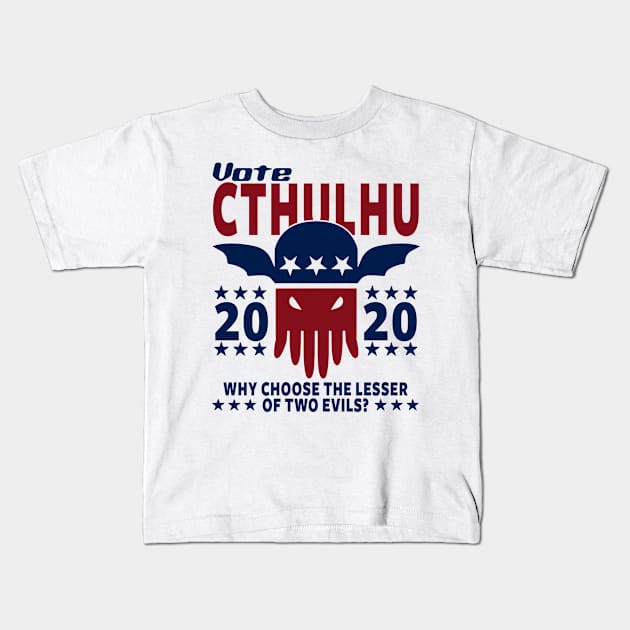 VOTE CTHULHU 2020 - CTHULHU AND LOVECRAFT Kids T-Shirt by Tshirt Samurai